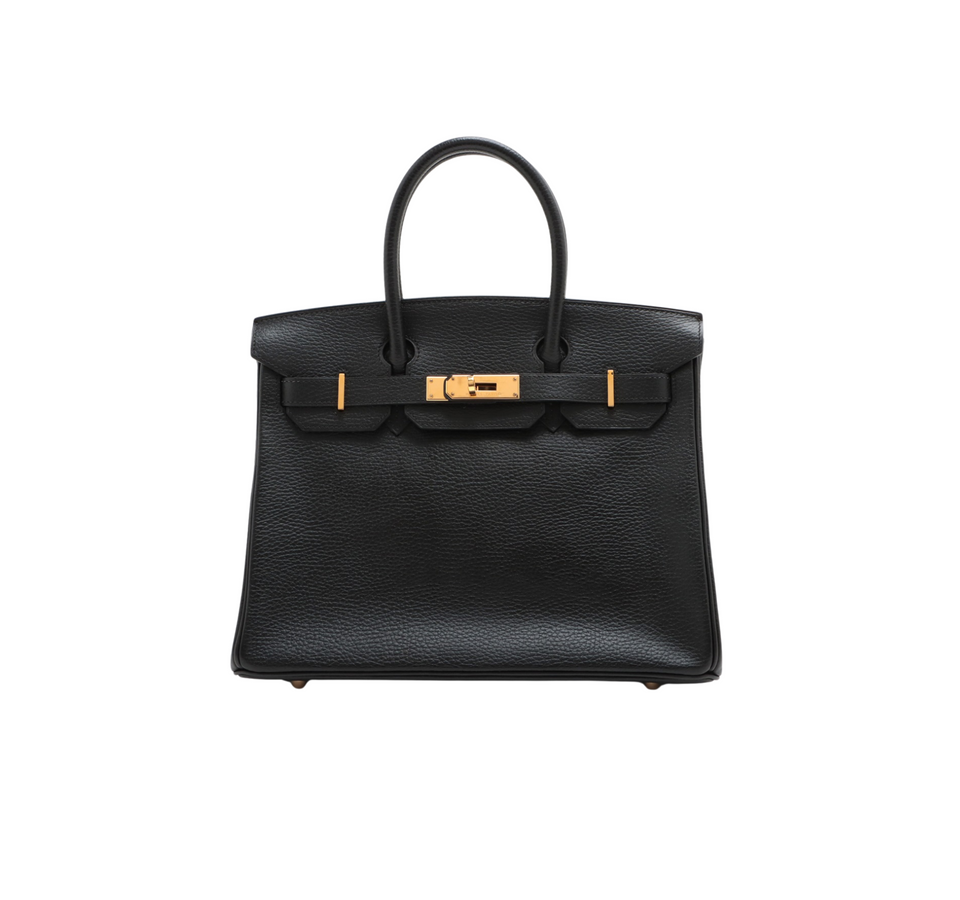 Hermes Birkin 30 Ardennes Black - Stamp E Square