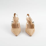 Christian Dior J'aDior Slingback Patent Beige Size 37.5 Heels