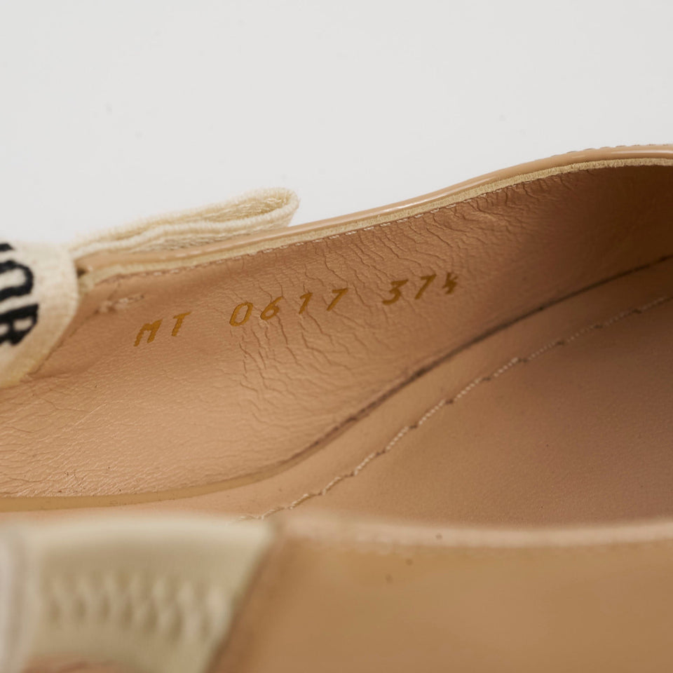 Christian Dior J'aDior Slingback Patent Beige Size 37.5 Heels