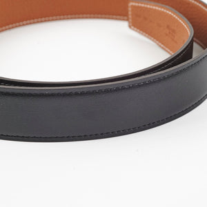 Hermes H Buckle & Reversible Leather Strap 32mm / 100cm Noir Gold