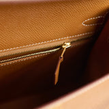Hermes Kelly 25 Gold Epsom Z Stamp 2021