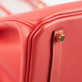 Hermes Birkin 35 Candy Epsom Rose Jaipur/Gold - Stamp O Circle