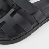 Hermes Chypre Size 36 Black Sandals