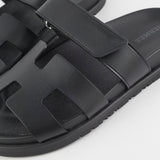 Hermes Chypre Size 36 Black Sandals