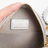 Chanel 19 Round Clutch Metallic Silver