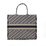 Christian Dior Book Tote Large Oblique Navy