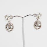 Chanel Logo Rhinestone Bow Earrings Costume Jewellery