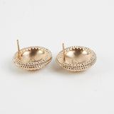 Chanel Round cc Logo Earrings