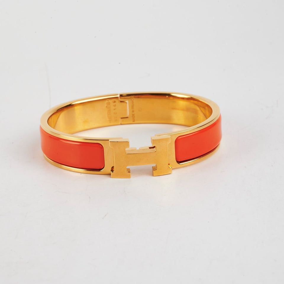Hermes Clic H Bracelet Orange PM