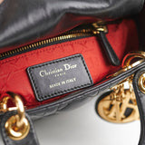 Christian Dior Mini Lady Dior Lambskin Black