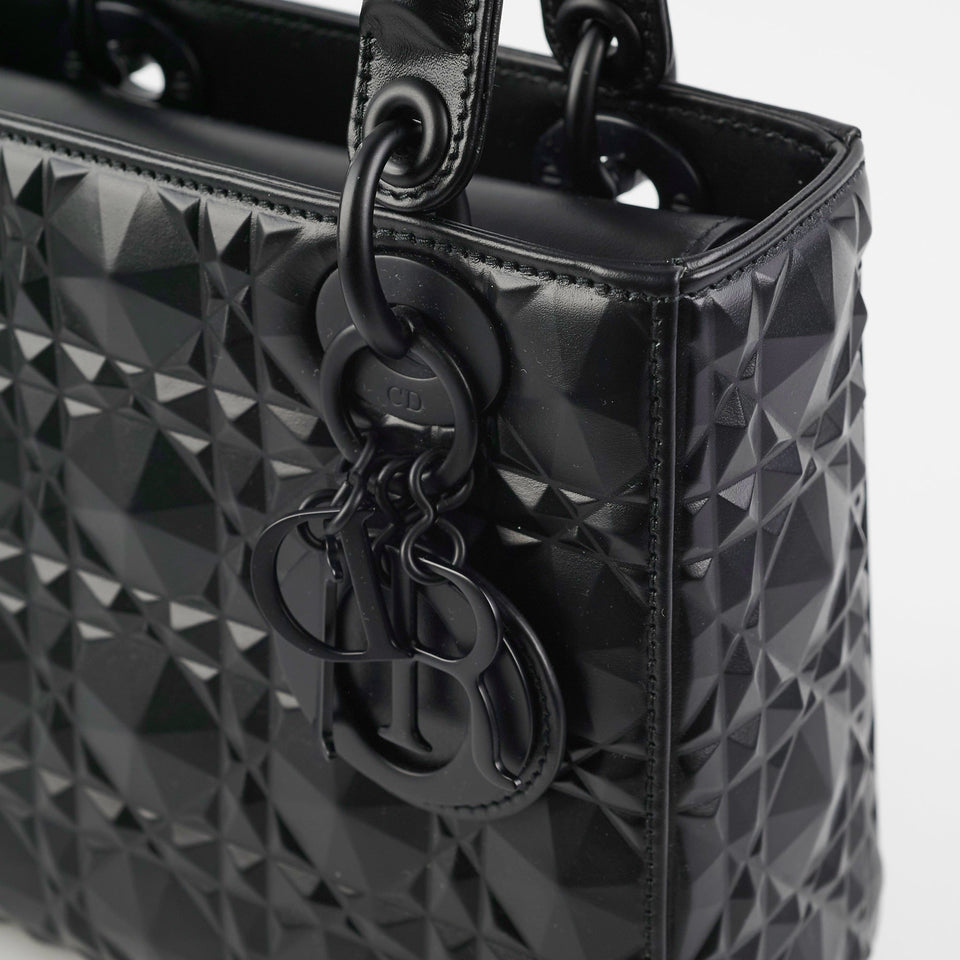 Christian Dior My ABC  Lady Dior Calfskin Small Cannage Bag Black