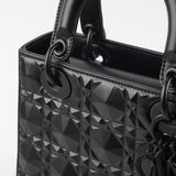 Christian Dior My ABC  Lady Dior Calfskin Small Cannage Bag Black