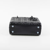 Christian Dior My ABC  Lady Dior Calfskin Small Cannage Bag Black