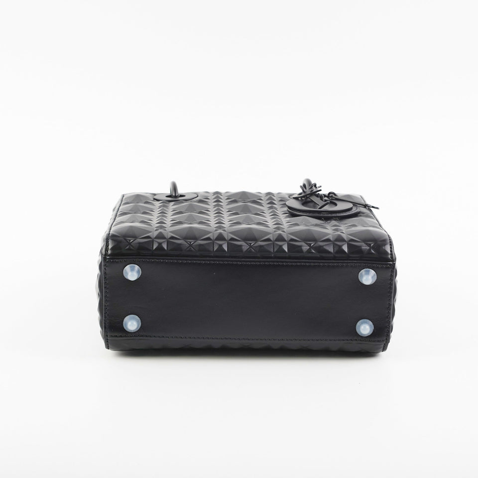 Christian Dior My ABC  Lady Dior Calfskin Small Cannage Bag Black