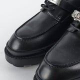 Hermes Black Kelly Oxfords Size 36.5
