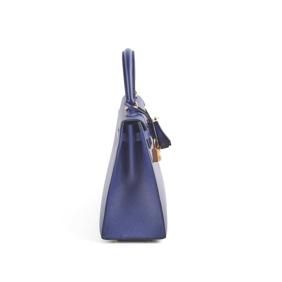 Hermes Kelly 25 Epsom Bleu Saphir U Stamp 2022