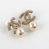 ITEM 10 - Chanel CC Logo Pearl Drop Earrings