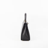 Hermes Kelly 25 Epsom Noir Stamp X