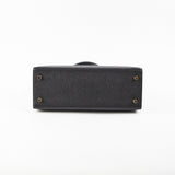 Hermes Kelly 25 Epsom Noir Stamp X