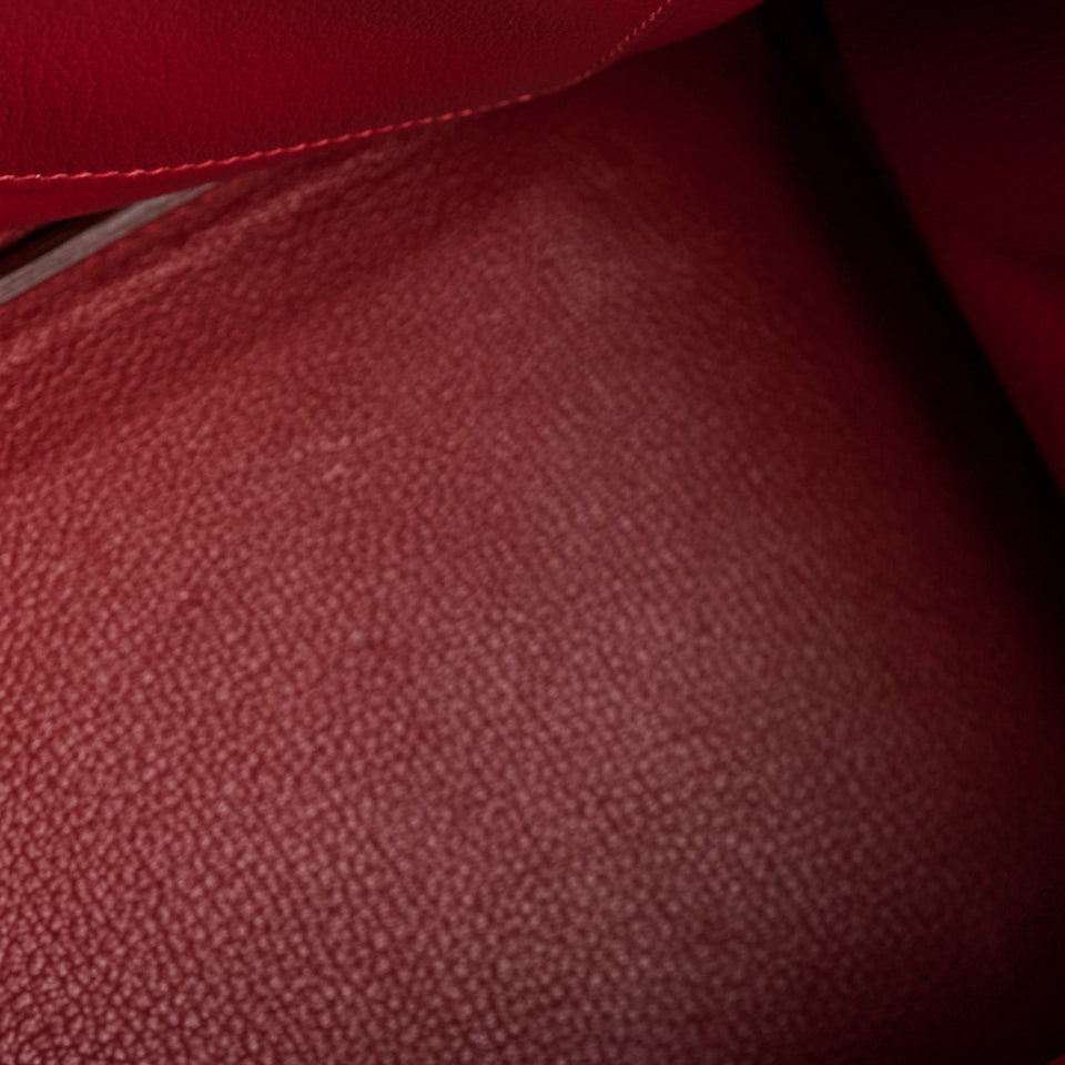 Hermes Birkin 35 Red - I Square Stamp 2005