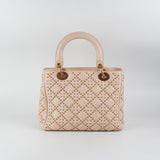 Christian Dior Medium Lady Dior Beige Studded