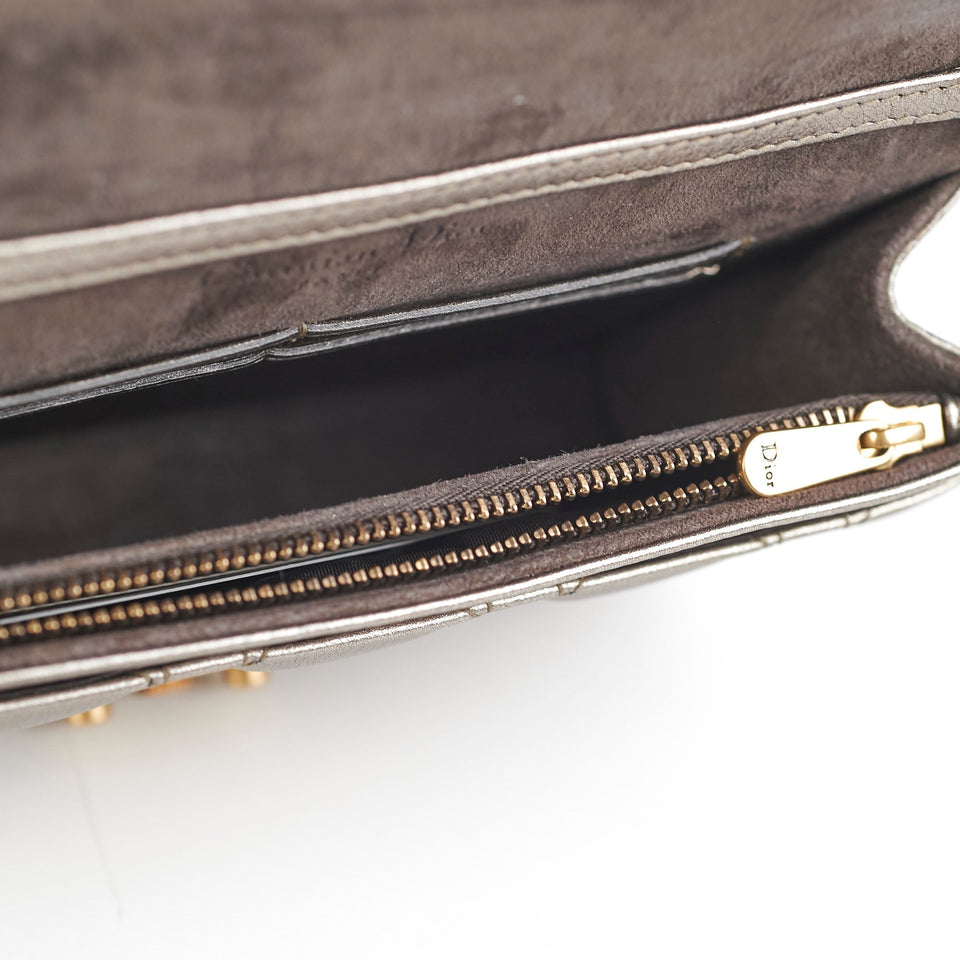Christian Dior Silver Wallet On Chain WOC