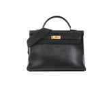 Hermes Kelly 40 Black Ardennes D Stamp (2000)