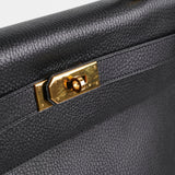 Hermes Kelly 40 Black Ardennes D Stamp (2000)