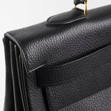 Hermes Kelly 40 Black Ardennes D Stamp (2000)