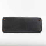 Hermes Kelly 40 Black Ardennes D Stamp (2000)