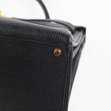 Hermes Kelly 40 Black Ardennes D Stamp (2000)
