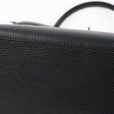 Hermes Kelly 40 Black Ardennes D Stamp (2000)