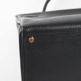 Hermes Kelly 40 Black Ardennes D Stamp (2000)