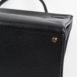 Hermes Kelly 40 Black Ardennes D Stamp (2000)