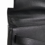 Hermes Kelly 40 Black Ardennes D Stamp (2000)