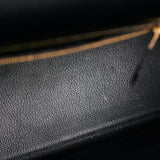 Hermes Kelly 40 Black Ardennes D Stamp (2000)