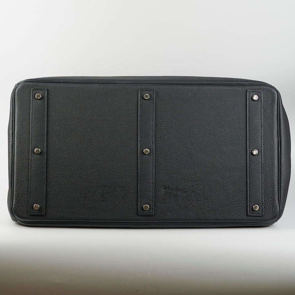 Hermes Haut A Courroies 50 Birkin Noir Black Togo