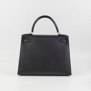 Hermes Kelly 28 Black C Stamp 2018