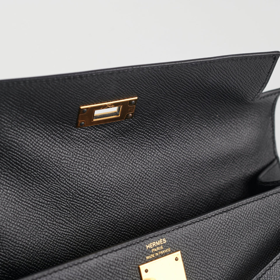 Hermes Kelly 28 Black C Stamp 2018