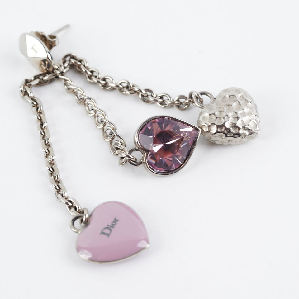 Christian Dior Hearts Earrings Costume Jewellery