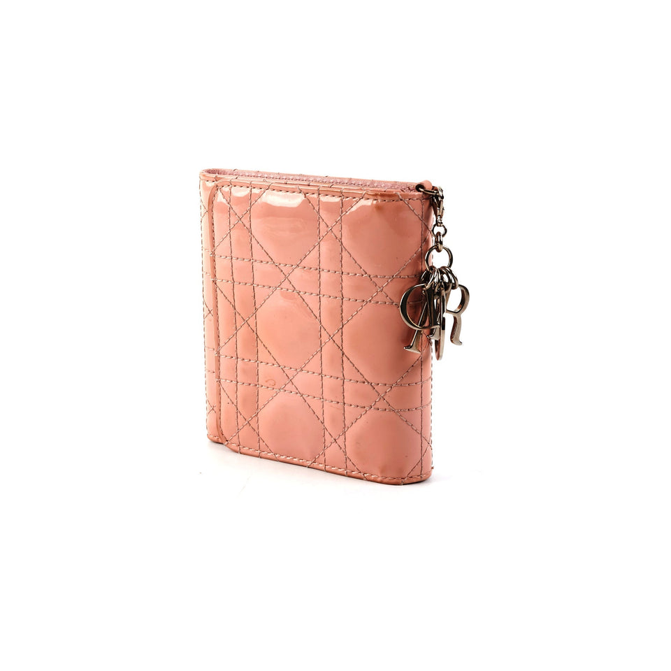 Dior Mini Lady Dior Wallet Pink