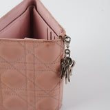 Dior Mini Lady Dior Wallet Pink