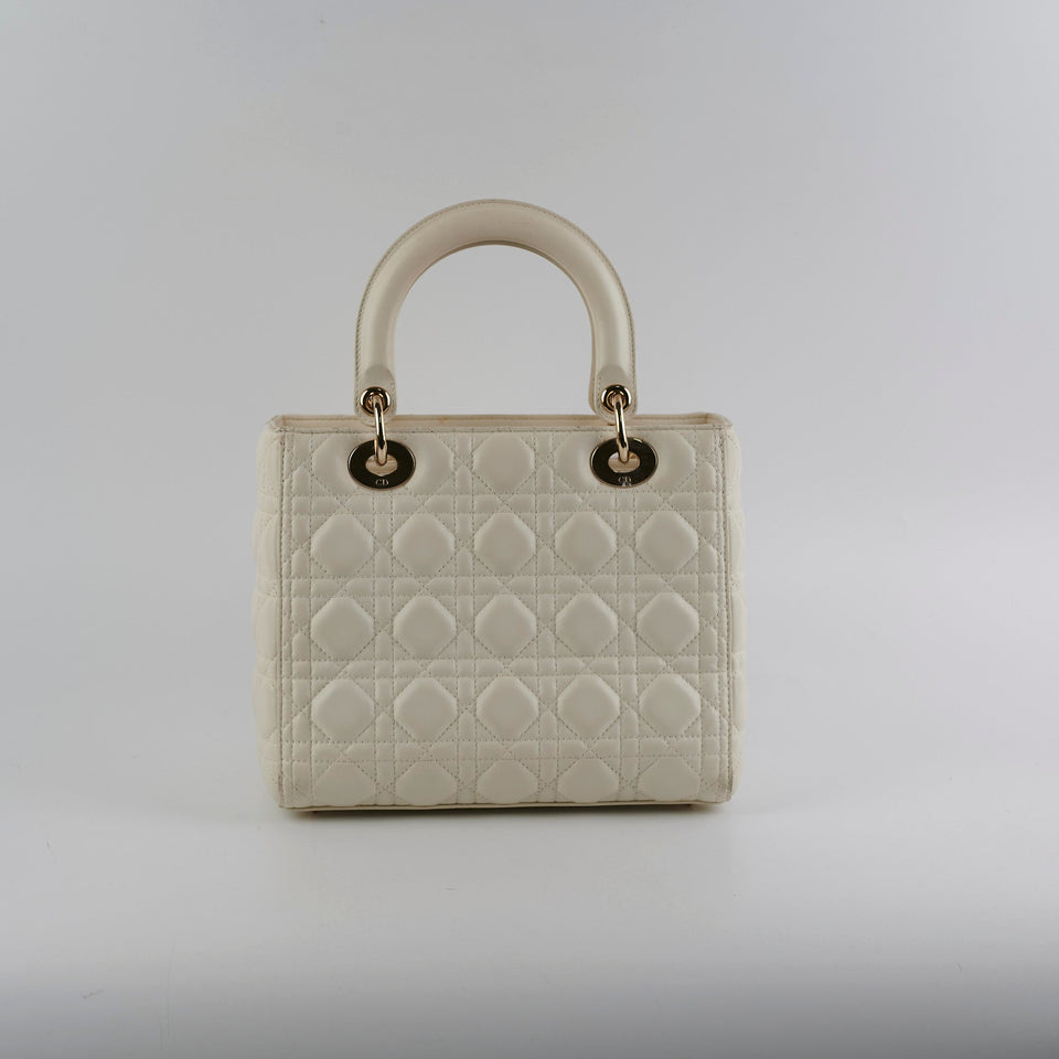 Christian Dior Lady Dior Medium White
