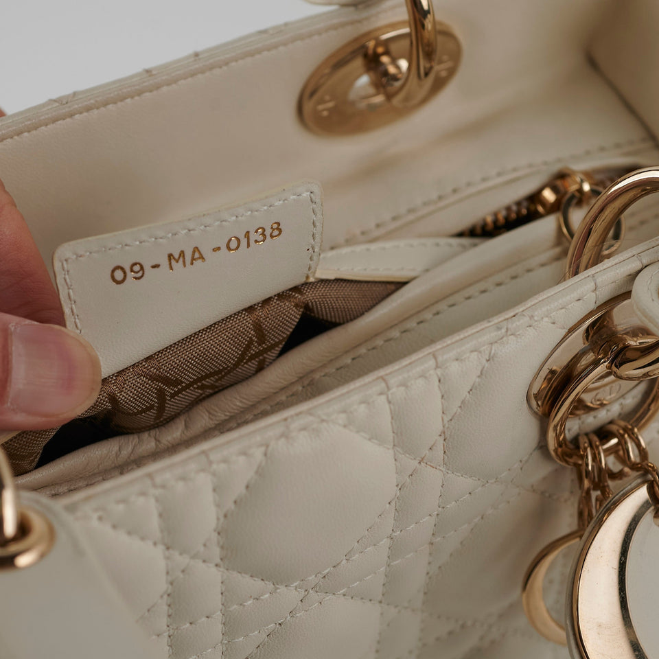 Christian Dior Lady Dior Medium White