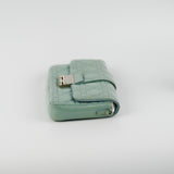 Christian Dior Lock Pouch Blue Patent