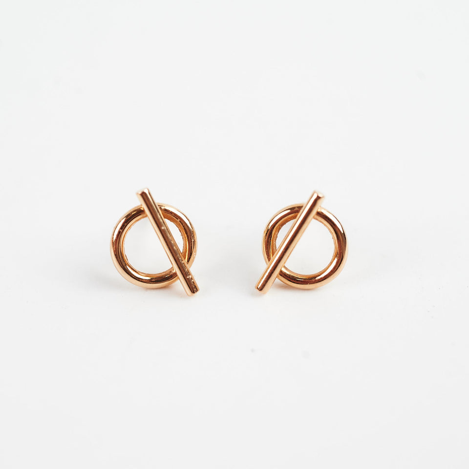 Hermes Enchappe Rose Gold Earrings