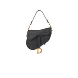 Dior Saddle Bag With Strap Calfskin Black Medium