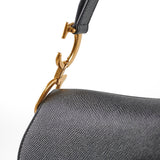 Dior Saddle Bag With Strap Calfskin Black Medium