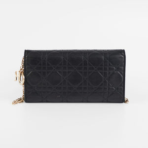 Christian Dior Cluitch Wallet On Chain WOC Black