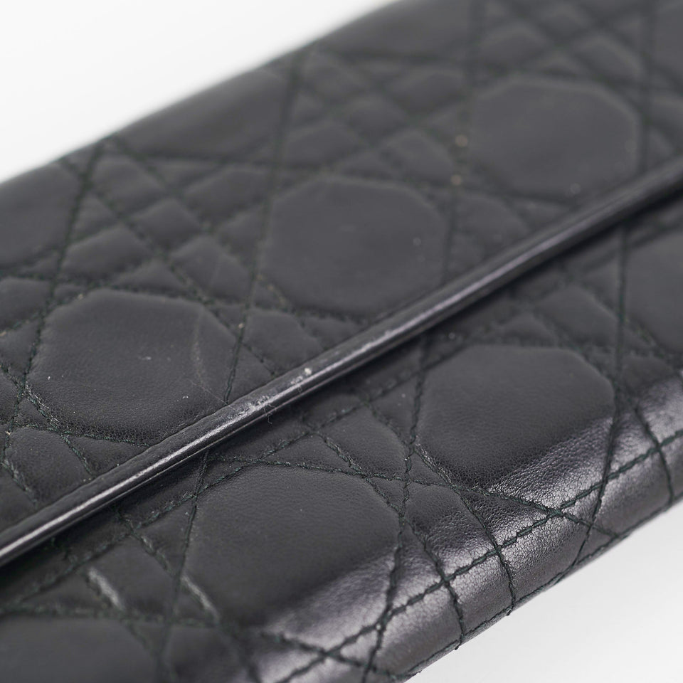 Christian Dior Cluitch Wallet On Chain WOC Black